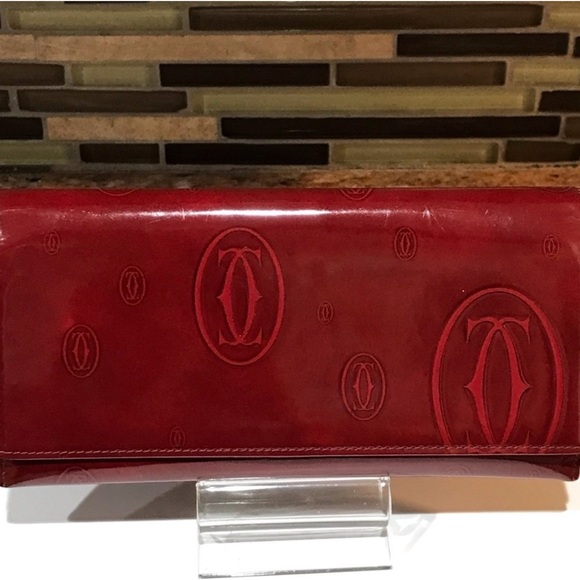 Cartier All Inclusive Burgundy Leather Clutch - Picture 8 of 9